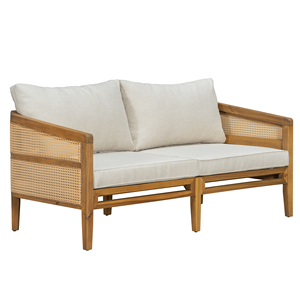 Conjunto de Muebles de Jardín de Ratán, Sofás para Exteriores, Conjunto de Madera de Teca Sólida para Terraza, Jardín, Patio Trasero, Ss-os7058 - Product Image 2