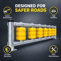 Barrière de sécurité rotative en polyuréthane EVA non réfléchissante à fort impact, galvanisée à chaud, dimensions personnalisables, pour le trafic