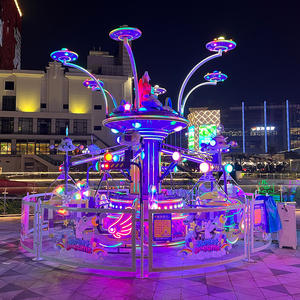 Sillas voladoras Adventure de fibra de vidrio con iluminación colorida para centros comerciales y atracciones turísticas 12 jugadores - Product Image 3