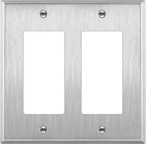 2 Gang stainless steel wall plate plate 120 type US standard size 304# stainless steel