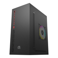 Étui de jeu PC à couper le souffle SNOWMAN Design MATX Mini ITX châssis d'ordinateur tour moyenne avec plaque latérale en acier noir Gamers de bureau