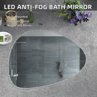 Miroir de salle de bain LED anti-buée moderne avec fonction lumineuse Solution de conception graphique directe d'usine de Chine pour appartement