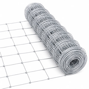 4 Ft X 328 Ft Galvanized Iron Wire Farm <b>Fence</b> With 14 Ga Woven Mesh And 12 Ga Reinforced <b>Border</b> For Secure Boundary - Product Image 3