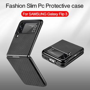 Coque de téléphone de luxe en Fiber de carbone pour hommes, étui rigide mince pour Samsung Galaxy Z Flip 3 <span class=keywords><strong>4</strong></span> 5G - Product Image 3