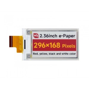 จอแสดงผล E-Paper (G) ขนาด 2.36 นิ้ว, ความละเอียด 296 x 168, สีแดง/เหลือง/ดำ/ขาว - Product Image 6