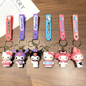 Per Sanrio Kuromi cartone animato portachiavi carino <span class=keywords><strong>in</strong></span> plastica artiglio macchina bambola ciondolo piccola borsa portachiavi Anime all'ingrosso giocattoli portachiavi per - Product Image 3
