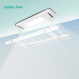Smart <b>Ceiling</b> Clothes Dryer Rack 100cm Telescopic Foldable Metal Pole Indoor Storage Laundry Area Drying Solution - Product Image 4