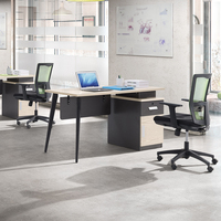 Bureau de travail modulaire rotatif en bois au design moderne, mobilier de bureau en espace ouvert - Bureaux Genova