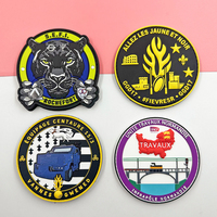 Patch en PVC avec logo 3D personnalisé, patchs en silicone à repasser avec boucle et crochet, étiquettes en caoutchouc PVC souple pour vêtements
