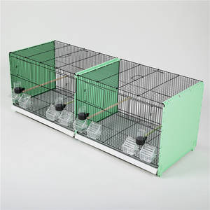 Cage à oiseaux de grande taille améliorée - 4 portes avant, panneau arrière complet et séparateur pour la reproduction, volière pour perroquets avec protection contre les graines - Product Image 1