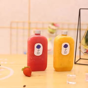 Botellas <span class=keywords><strong>de</strong></span> Plástico Reciclables y Personalizables al por Mayor <span class=keywords><strong>de</strong></span> 350 ml y 400 ml para Jugos, Té con Leche y Bebidas, con Tapas <span class=keywords><strong>de</strong></span> Rosca - Product Image 5