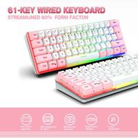 Clavier sans fil 2,4 G double mode 61 touches avec rétroéclairage RGB, clavier-souris pour tablette et téléphone – Meilleures ventes