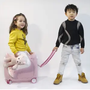 Maleta para niños de material de polipropileno de dibujos animados rosa puede soportar un peso máximo de 60 kilogramos maleta de viaje para niños