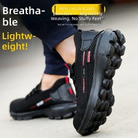 Chaussures de sécurité en maille respirante, légères, anti-perforation, anti-écrasement, pour travaux de construction, chaussures de sport respirantes en PU