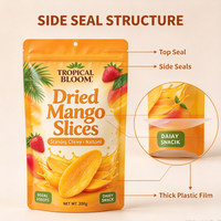 Sachets Doypack en plastique à soufflet latéral pour emballage alimentaire, imprimés sur mesure, pour le stockage de snacks
