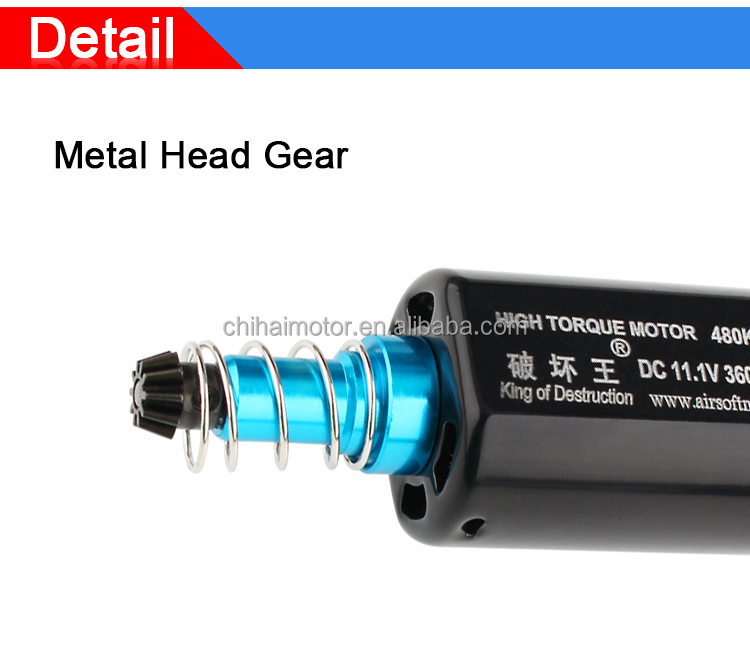 China Customized 14TPA Bonded NdFeB 36164 Rpm Long Shaft Airsoft