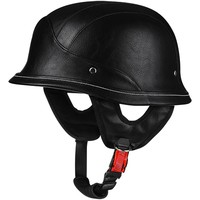 Casque demi-visage classique, scooter, casque de moto vintage à visage ouvert, style rétro allemand, profil bas, demi-casque 1/2