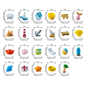 Kit di Decorazione per Terrari Fai-da-Te B2B, Miniature in Resina a Tema Spiaggia, Accessori in Colori Pastello, Stile Coastalcore Azure Reverie - Product Image 2