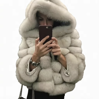 Manteau d'hiver de luxe décontracté respirant en fausse fourrure de zibeline, col classique, grande taille, veste en fausse fourrure de renard pour femme