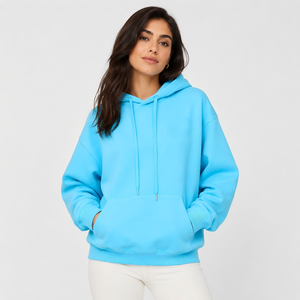 Sweat à capuche à cordon de serrage en polaire douce pour hommes et femmes, avec poche kangourou avant, décontracté, pour le quotidien – En stock entrepôt US - Product Image 1