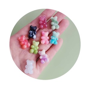 Nuevas Cuentas de Ositos de Goma Coloridas Surtidas de 12*19MM, 100 Piezas/Lote, con Orificio Perforado de Arriba a Abajo <span class=keywords><strong>para</strong></span> Hacer <span class=keywords><strong>Pulseras</strong></span> y Joyería - Product Image 5