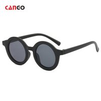 Lunettes de soleil rondes personnalisées pour enfants, logo OEM ODM, protection UV400, monture PC, couleur bonbon, faible MOQ, fournisseur en gros