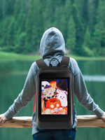 Altavoz Bluetooth LED Display Bag Negro Laptop Led Mochila Oxford Impermeable Escuela LED mochila