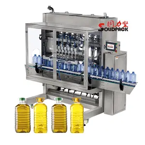 Linea di riempimento Solidpack per riempitrice automatica di olio di palma per bottiglie di olio di colza da gallone