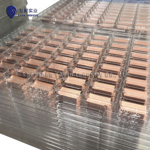 Stamped Finned Heat <b>Sink</b> 13x7x25mm Copper Customized For Electronics And <b>Small</b> Appliances - Product Image 1