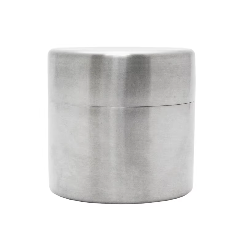 Silver tea canister-small size