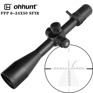 Ohhunt OEM Optics6-24x50FFP伸縮式サイト1/10クリックサイドパララックスイルミネーションタクティカルスコープハンティング