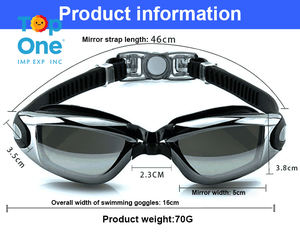 TopOne Factory Lunettes de natation pour adultes Étanche Pas de fuite Lunettes anti-buée Lunettes de bain PC - Product Image 6