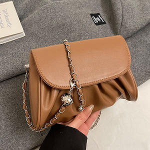 Simple Chain 2025 Women's Shoulder <b>Bags</b> New Solid Color <b>Crossbody</b> Fashion Messenger <b>Bag</b> For Girls - Product Image 1