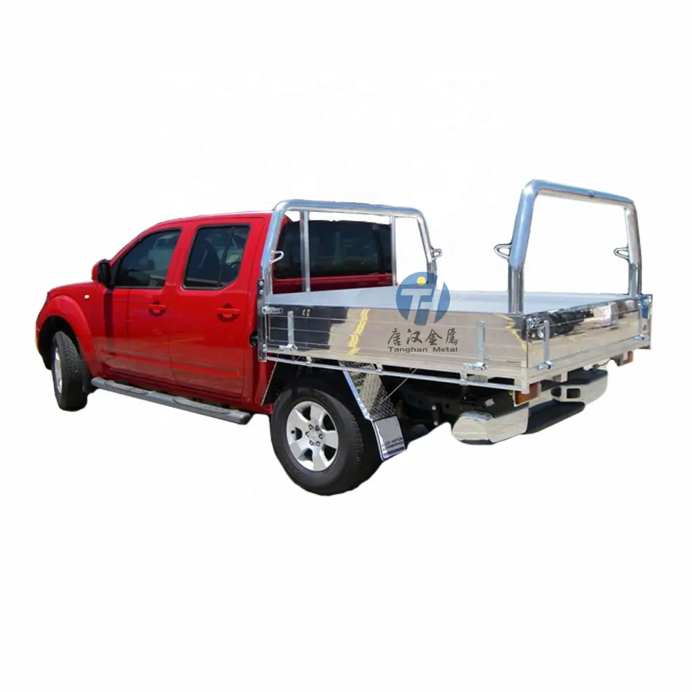Construção personalizada 4x4 dupla cab corpo da bandeja do caminhão de alumínio/aço para captador