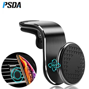 PSDA manyetik araç telefonu tutucu için Iphone11 evrensel hava çıkış Metal manyetik navigasyon araç içi telefon tutucu 360 derece rotasyon