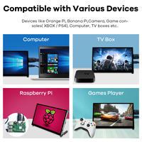 RPI 4 Model B 10.1 inç dokunmatik ekran 1024x600 IPS LCD 2 Speackers ekran + tutucu ile ahududu Pi için 3B +/PC/ahududu Pi 4