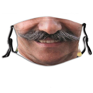 Máscara facial humana 3D, ajustable, lavable, accesorios para disfraces, máscara divertida reutilizable, accesorio para disfraz de Halloween, divertido - Product Image 6