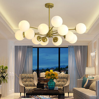 Lustres d'intérieur vintage au design élégant, très demandés, luminaires de plafond de luxe modernes, lampes suspendues en verre blanc nordique