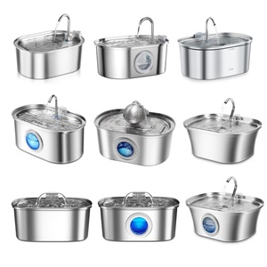 Cat Water Fountain Stainless Steel <strong>Dog</strong> Automatic Waterer <strong>Bowl</strong> Auto Pet Dispenser Quiet Pet Drinking Water Fountain - Product Image 1