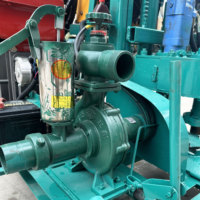 Équipement de forage de puits profonds Dolphin 150m, forage hydraulique diesel portable sur roues, machine de forage de puits d'eau à vendre