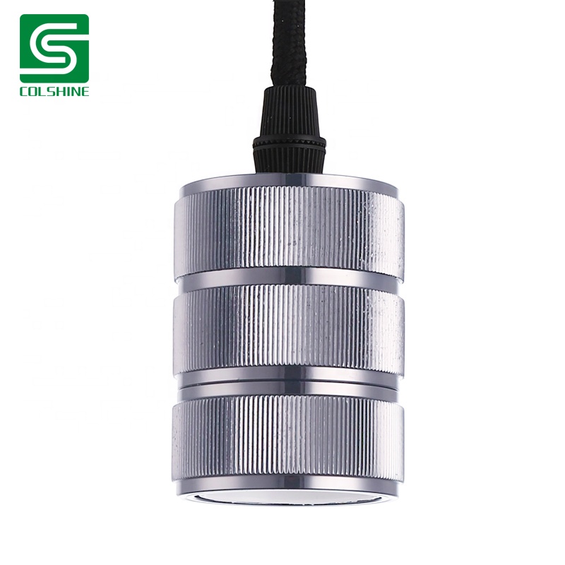 Винтовой Золотой металлический подвесной светильник в стиле ретро