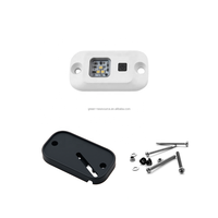 Barre de toit rigide étanche IP67 en aluminium noir, lumière DC12V ambre 9W CRI80, interrupteur intégré, installation facile, intensité réglable