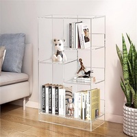 Étagère de rangement multifonctionnelle en acrylique, étagère ouverte, bibliothèque verticale pour chambre et salon, étagère de présentation, organisateur de rangement