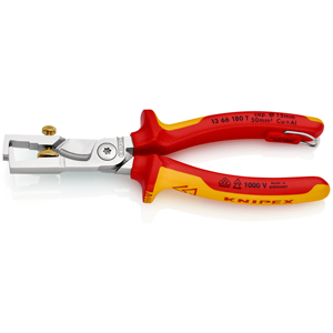 Pelacables aislado Knipex StriX VDE de 180 mm cromado para cobre y aluminio - Product Image 1
