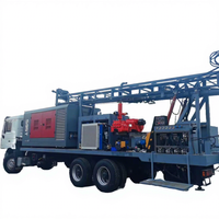 Vente chaude 600M 800M 1000M Profondeur Camion Remorque Monté Table Rotative Puits D'eau Forage Camions De Forage à Vendre