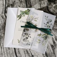 Cartes d'invitation de mariage semi-transparentes à prix d'usine, impression personnalisée, invitations pour invités de fête nuptiale
