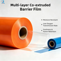 Película de Barrera Multicapa Coextruida Personalizada, Película Funcional Industrial de Alta Barrera para Envasado al Vacío de Alimentos en Rollo
