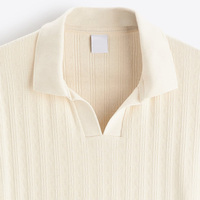 Haut de gamme personnalisé tricots hommes T-shirts été luxe coton court sans manches col polo Jacquard tricoté Polo t-shirt pull