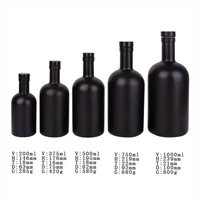 Bouteilles de verre fantaisie personnalisées pour spiritueux - 100 ml 200 ml 375 ml 500 ml 750 ml, sérigraphie, bouchon à vis, étanchéité pour vin, vodka et autres boissons