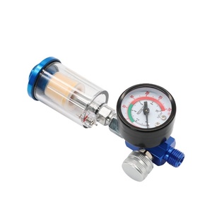 OMCH Spray Gun air Flow Regulator <b>Gauge</b> In-line Oil Water Trap Filter Separator JP/EU/US Adapter Pneumatic Tools for Airbrush - Product Image 3